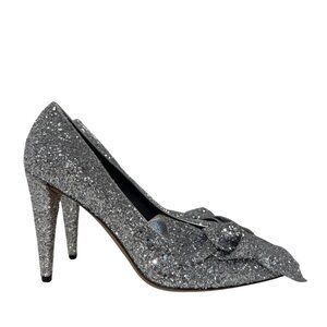 Isabel Marant Etoile Poetty Metallic Glitter Leather Pumps 41